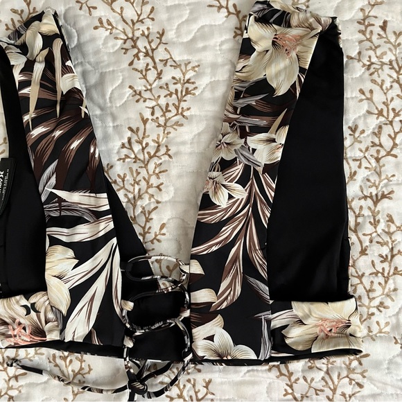 NWT Hurley HAWAIIANA WIDE STRAP TOP BIKINI SWIM tropical Hawaiian print beach - Picture 10 of 15